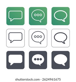Chat icon set. Vector icon illustration. Chat icon