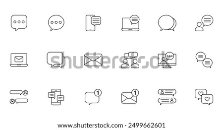 Chat icon set vector illustration