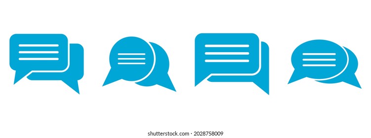 chat icon set vector sign symbol