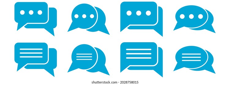chat icon set vector sign symbol