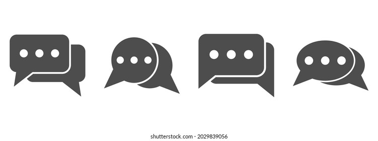 chat icon set vector sign symbol