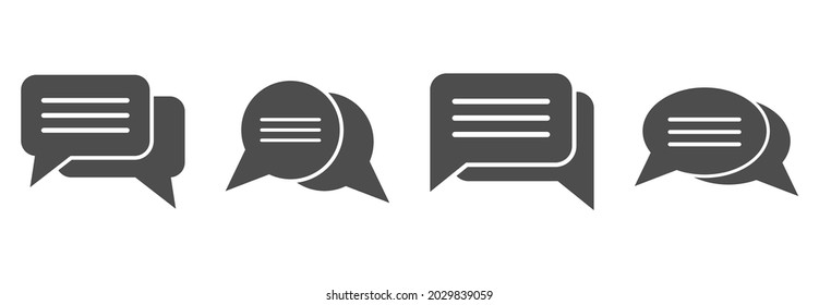 chat icon set vector sign symbol