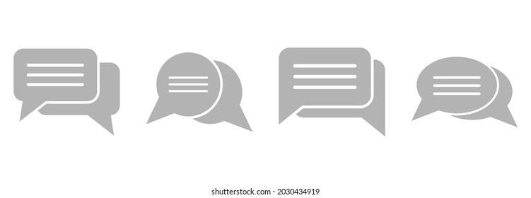 símbolo de signo de vector conjunto de iconos de chat