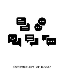 Chat Icon Set Vector Symbol Design Illustration