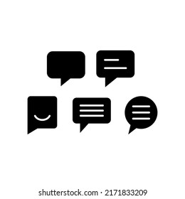 Design-Illustration des Chat-Symbols Vektorsymbol festlegen