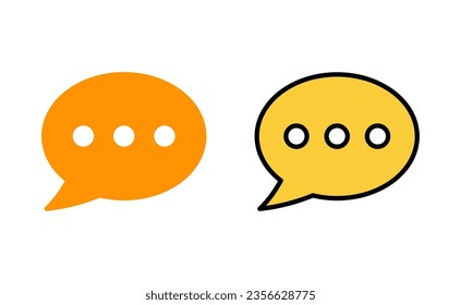 Chat icon set for web and mobile app. speech bubble sign and symbol. comment icon. message