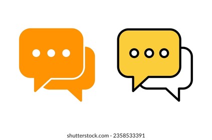 Chat-Icon-Set für Web- und Mobile-App. Sprechblasen-Zeichen und -Symbol. Kommentarsymbol. Nachricht