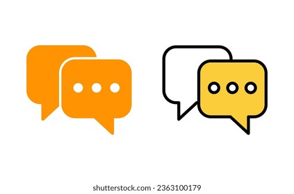 Chat icon set for web and mobile app. speech bubble sign and symbol. comment icon. message