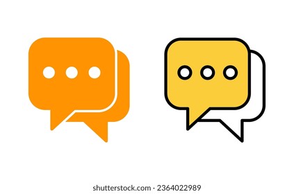 Chat icon set for web and mobile app. speech bubble sign and symbol. comment icon. message