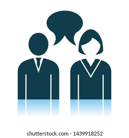 Chat Icon. Shadow Reflection Design. Vector Illustration.