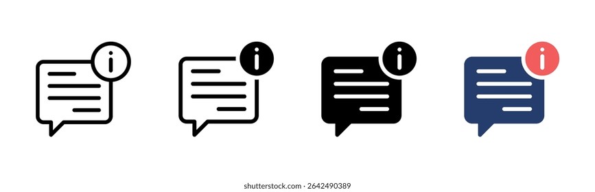 Ícone de bate-papo - folha - coleção de vários estilos