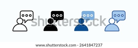 Chat icon sheet multiple style collection isolated vector