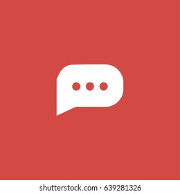 chat icon. sign design. red background