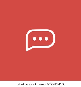 chat icon. sign design. red background