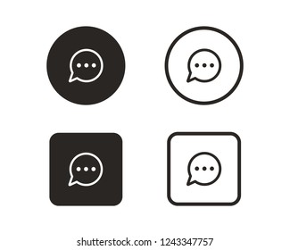 Chat icon sign symbol