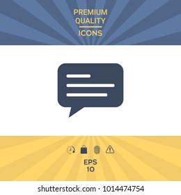 Chat icon sign with text symbol