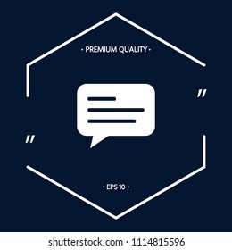 Chat icon sign with text symbol