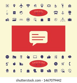 Chat icon sign with text symbol. Graphic elements for your design