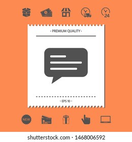 Chat icon sign with text symbol. Graphic elements for your design