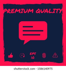 Chat icon sign with text symbol. Graphic elements for your design