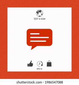 Chat icon sign with text symbol. Element for your design