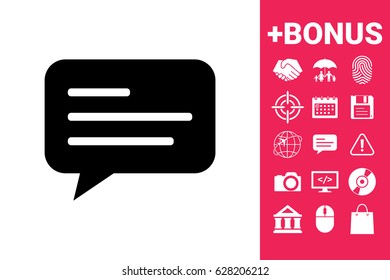 Chat icon sign with text symbol