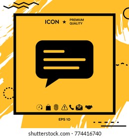Chat icon sign with text symbol