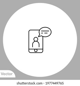 Chat icon sign vector,Symbol, logo illustration for web and mobile