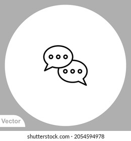 Chat icon sign vector,Symbol, logo illustration for web and mobile