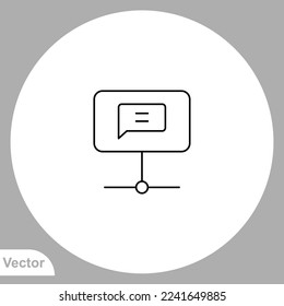Chat icon sign vector,Symbol, logo illustration for web and mobile