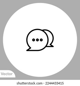 Chat icon sign vector,Symbol, logo illustration for web and mobile