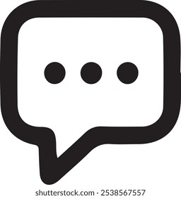 chat icon silhouette vector style with white background. Chat icon 