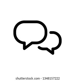 Chat icon simple flat style outline vector sign