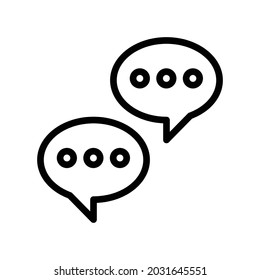 Chat icon simple with outline style for business