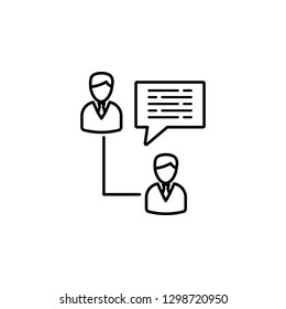 chat icon. Simple outline vector of business set for UI and UX, website or mobile application on white background