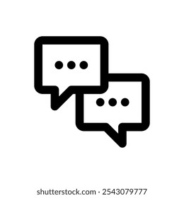 Chat icon. Simple vector sign.