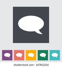 Chat icon. Single flat icon. Vector illustration.