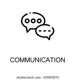 Chat icon. Single high quality outline symbol for web design or mobile app. Thin line sign for design logo. Black outline pictogram on white background