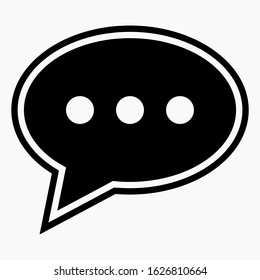 Chat icon, sms icon, comments icon. Commercial line vector icon for websites and mobile minimalistic flat design.