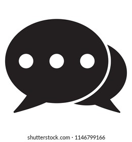 Chat icon, sms icon, comments icon, speech bubbles Icon vector flat design