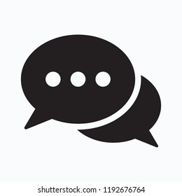 Chat icon, sms icon, comments icon, speech bubbles Icon vector flat design