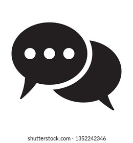 Chat icon, sms icon, comments icon, speech bubbles icon vector flat design