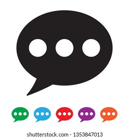 Chat icon, sms icon, comments icon, speech bubbles icon vector flat design