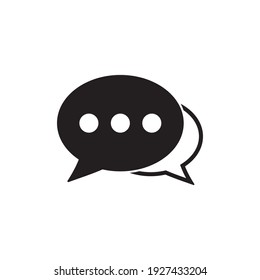 Chat icon, sms icon, comments icon, speech bubbles Icon vector flat design