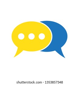 Chat icon, sms icon, forum comments icon, speech bubbles icon vector flat design