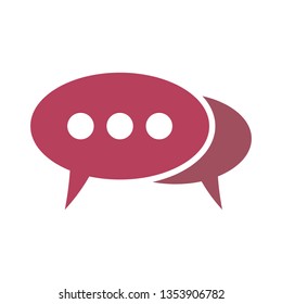 Chat icon, sms icon, forum comments icon, speech bubbles icon vector flat design