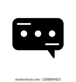 chat icon solid style vector