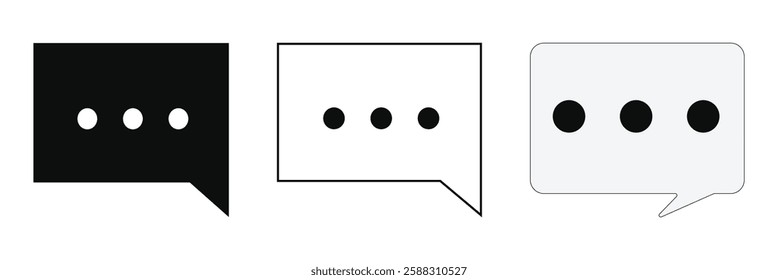 Chat icon. Speaking icon set. Communication icons collection. Containing discussion, speech bubble, talking, consultation and conversation icon