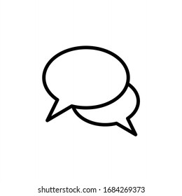 Chat Icon. Speech Bubble, Comment Icon Vector Illustration