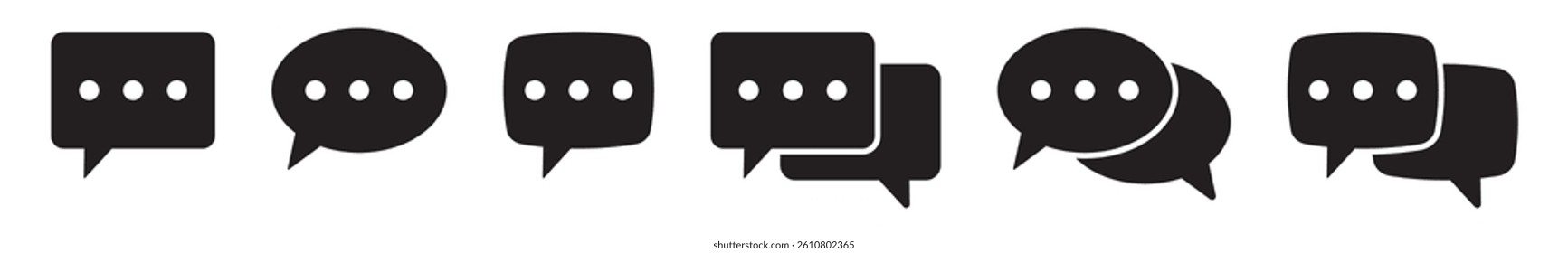 Chat icon. Speech bubble icon. Dialogue icon.
